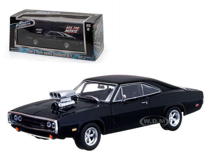 Dom's 1970 Dodge Charger Black The Fast and The Furious Movie