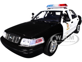 Ford Crown Victoria Police Cruiser Black and White Los Angeles