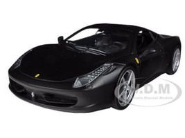 Ferrari 458 Italia Matt Black 1/24 Diecast Car Model Hotwheels BCK05