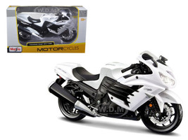 2012 Kawasaki Ninja ZX-14R White Motorcycle 1/12 Maisto 12028