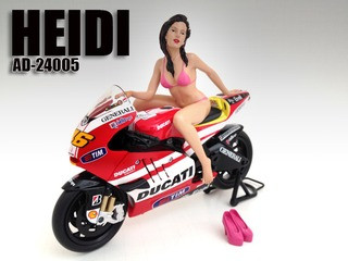  Model Heidi Figure For 1:12 Scale Motorcycles American Diorama 24005