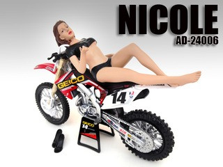 Model Nicole Figure / Figurine For 1:12 Scale Motorcycles American Diorama 24006