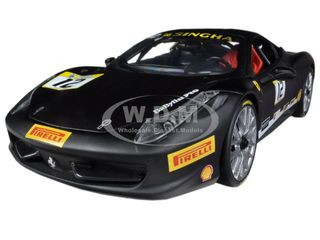 Ferrari 458 Challenge Matt Black #12 1/18 Diecast Car Model Hot