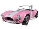 1965 Shelby Cobra 427 S/C Pink With Printed Carroll Shelby Signature On The Trunk 1/18 Diecast Car Model Shelby Collectibles 114