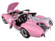 1965 Shelby Cobra 427 S/C Pink With Printed Carroll Shelby Signature On The Trunk 1/18 Diecast Car Model Shelby Collectibles 114