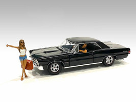 Hitchhiker 2 piece Figurine Set White Shirt for 1/24 Scale Models American Diorama 23996