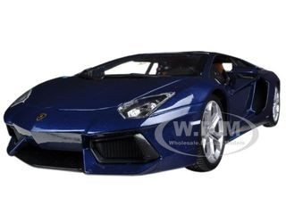 2012 Lamborghini Aventador LP700-4 Blue 1/18 Diecast Car Model Bburago 11033