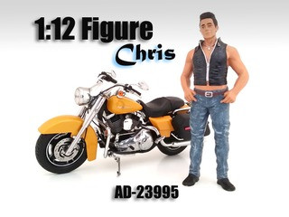Biker Chris Figure For 1:12 Scale Motorcycles American Diorama 23995