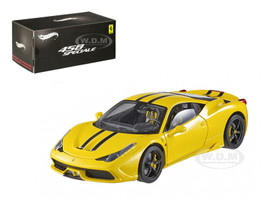 Ferrari 458 ITALIA Gt2 Yellow 1/18 Diecast Model Car by Hotwheels BCJ78 for sale online 