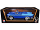 1956 Chevrolet Bel Air Convertible Dark Blue Metallic Light Blue 1/18 Diecast Model Car Road Signature 92128