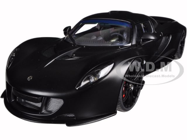 Hennessey Venom GT Matt Carbon Black 1/18 Diecast Model Car Autoart 75401
