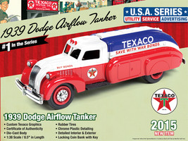 1939 Dodge Airflow Tanker "Texaco" (2015) Series #1 1/38 Diecast Model Autoworld CP7158