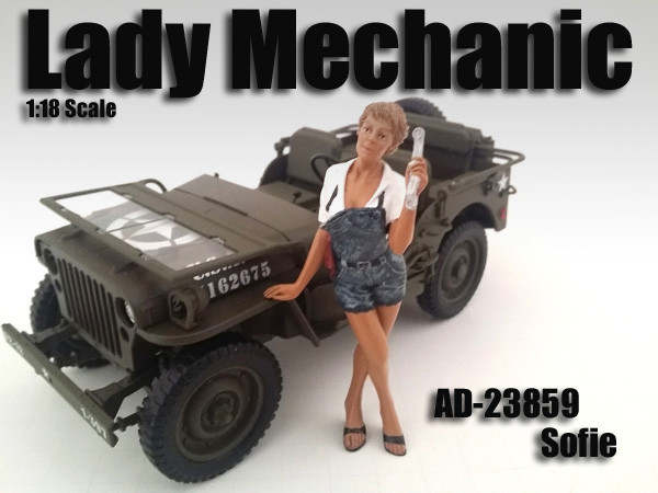 Lady Mechanic Sofie Figure For 1:18 Scale Models American Diorama 23859