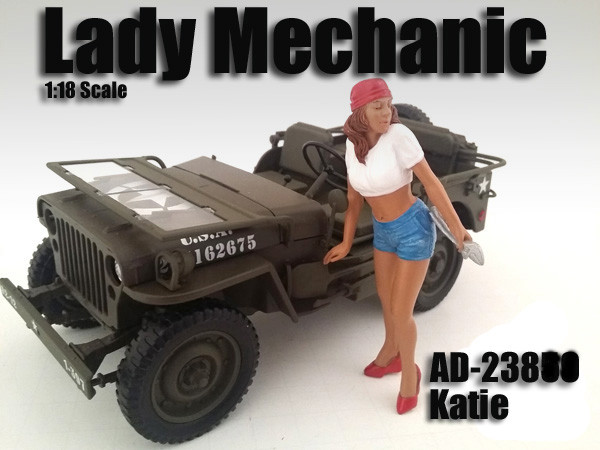 Lady Mechanic Katie Figure For 1:18 Scale Models American Diorama 23862