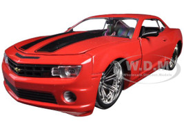 2010 Chevrolet Camaro SS Red With Black Stripes 1/24 Diecast Model Car Jada 96762