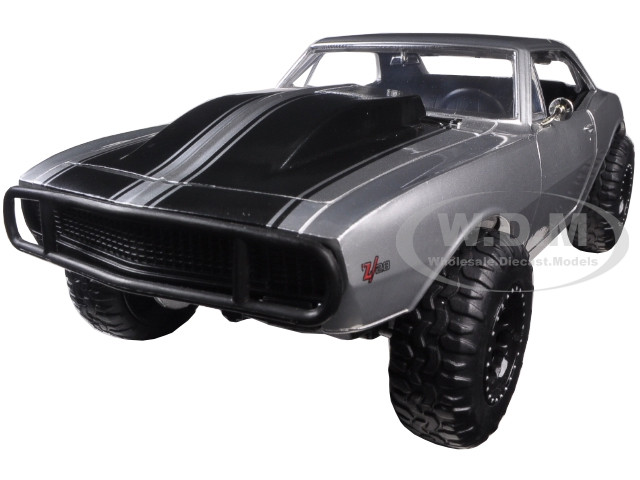 Roman's Chevrolet Camaro Silver "Fast & Furious 7" Movie 1/24 Diecast Model Car Jada 97166