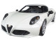 Alfa Romeo 4C Pearl White 1/18 Model Car Autoart 70188