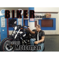 Biker Motorman Figure For 1:24 Scale Models American Diorama 23915