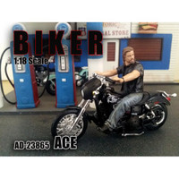 Biker Ace Figure For 1:18 Scale Models American Diorama 23865