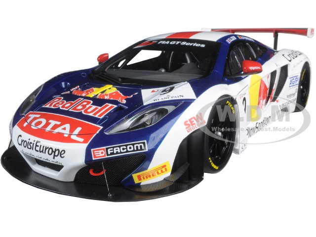 Mclaren 12c Gt3 Red Bull S Loeb A Parente 9 1 18 Diecast Model Car Autoart