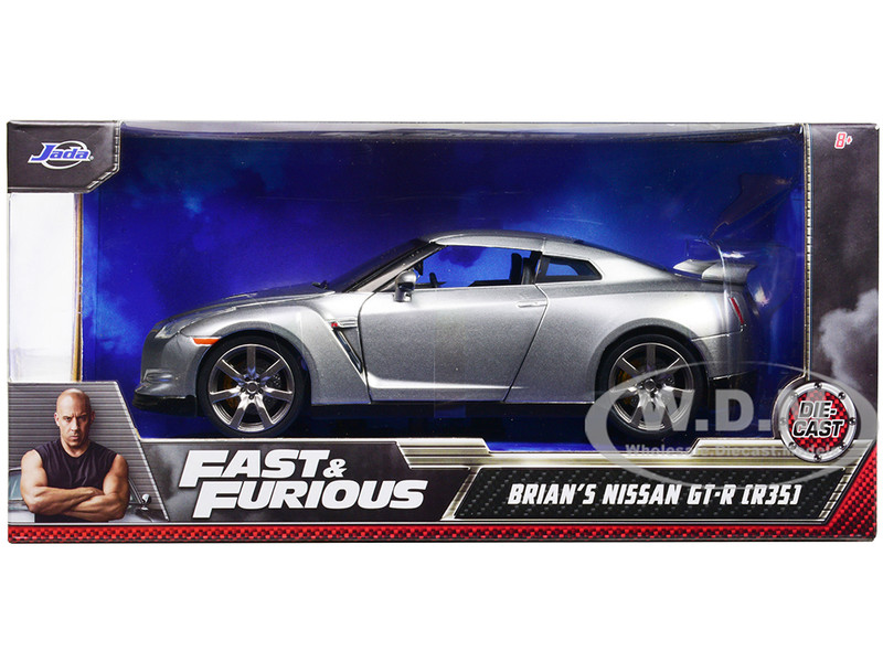 1:24 ワイスピ BRIAN&#39;S NISSAN GT-R R35 SLIVER BRIAN's Nissan GT-R (R35) Candy Silver Fast & Furious | Jada