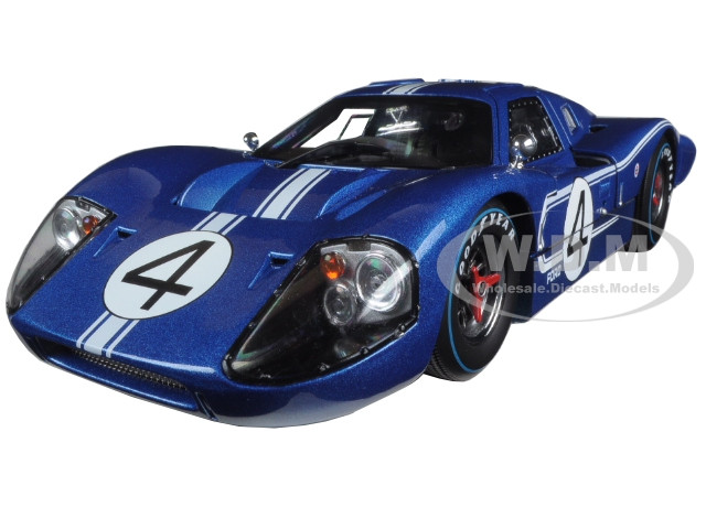 Ford GT MK IV #4 Blue L. Ruby - D. Hulme 24 Hours of Le Mans (1967) 1/18  Diecast Model Car by Shelby Collectibles