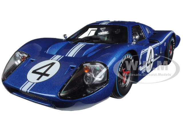 1967 Ford GT MK IV #4 Blue LeMans 24 Hours L.Ruby / D.Hulme  1/18 Diecast Model Car Shelby Collectibles SC426