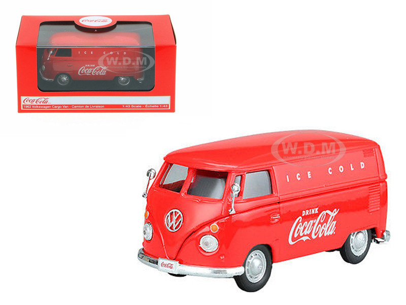 1962 Volkswagen Coca Cola Cargo Van Red 1/43 Diecast Model Motorcity Classics 430004