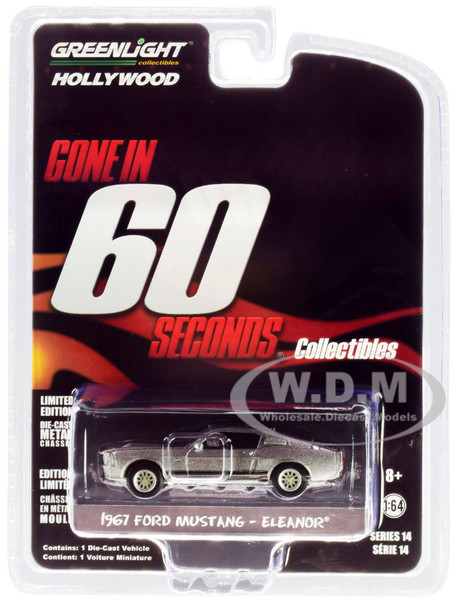  1967 Ford Mustang Custom Eleanor Gone in 60 Seconds Movie 2000 1/64 Diecast Car Model Greenlight 44742