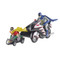 1966 Batcycle Elite Edition and Side Car with Batman and Robin Figures 1/12 Diecast Model Hotwheels CMC85