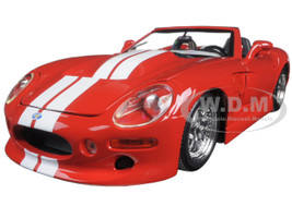 Shelby Series 1 Red with White Stripes 1/18 Diecast Model Car Maisto 31142 r
