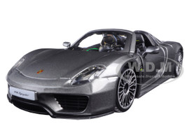  Porsche 918 Spyder Grey 1/24 Diecast Model Car Bburago 21076