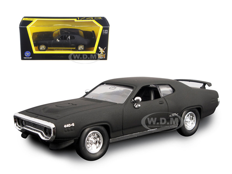ロードシグネーチャー プリムス GTX 1971 1/43 1971 Plymouth GTX Matt Black 1/43 Diecast Model Car Road