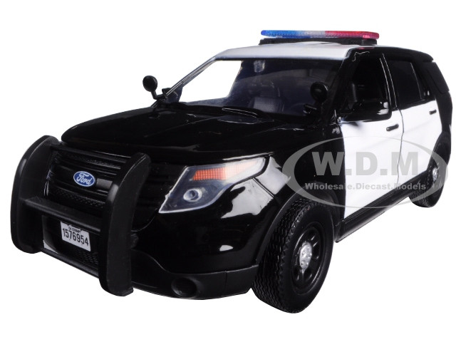2015 FORD POLICE INTERCEPTOR UTILITY CAR SLICK TOP WHITE 1/24 BY MOTORMAX 76960 