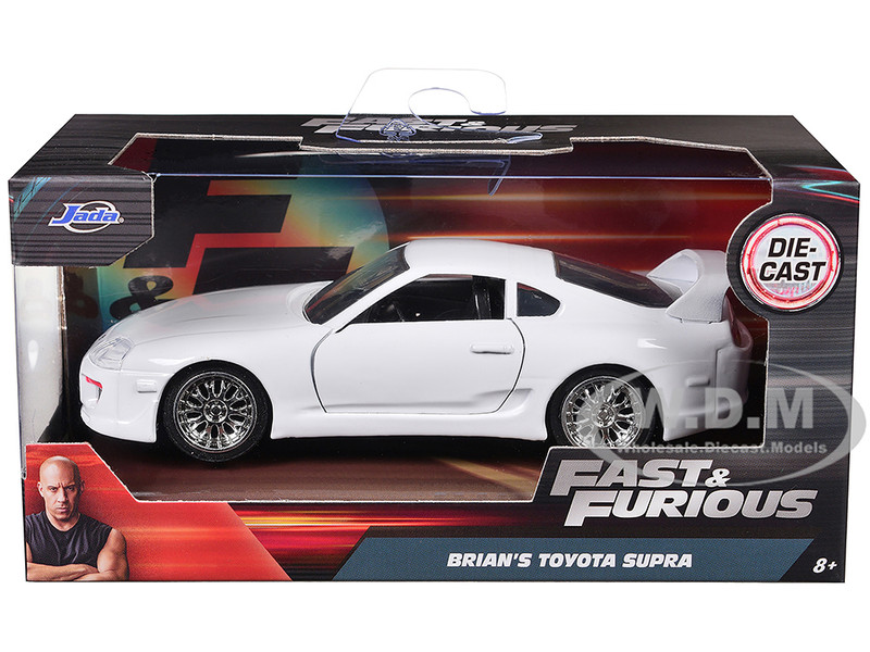 Brian's Toyota Supra White "Fast & Furious 7" Movie 1/32 Diecast Model Car Jada 97346