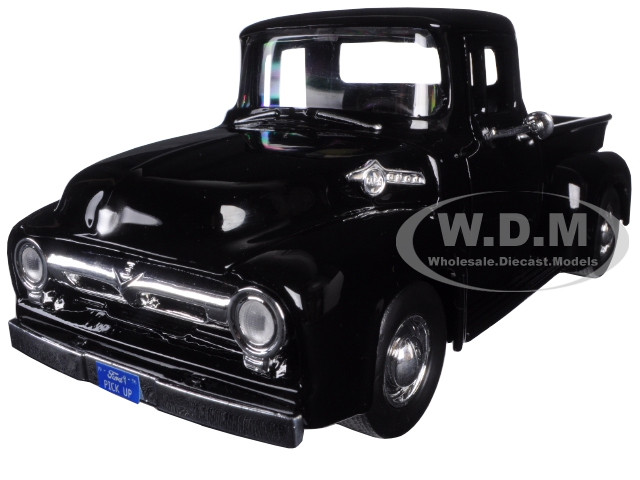 モーターマックス AC1/24 1956 F-100 MATTE BLACK 1956 Ford F-100 Pickup Truck Black 1/24 Diecast Model