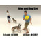 Man and Dog 2 Piece Figure Set For 1:18 Scale Models American Diorama 23889