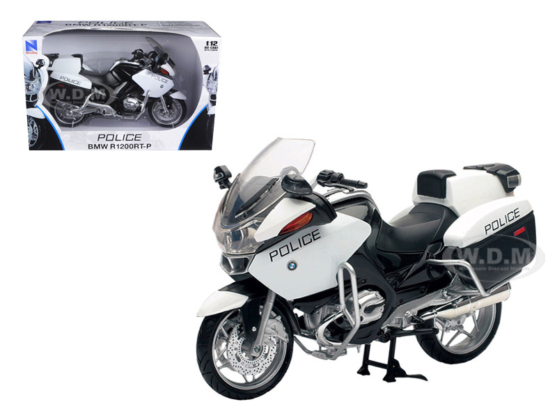 BMW R1200 RT-P U.S Police White Motorcycle 1/12 Model New Ray 43153