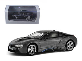 BMW i8 Grey with Blue 1/43 Diecast Model Car Paragon 91051
