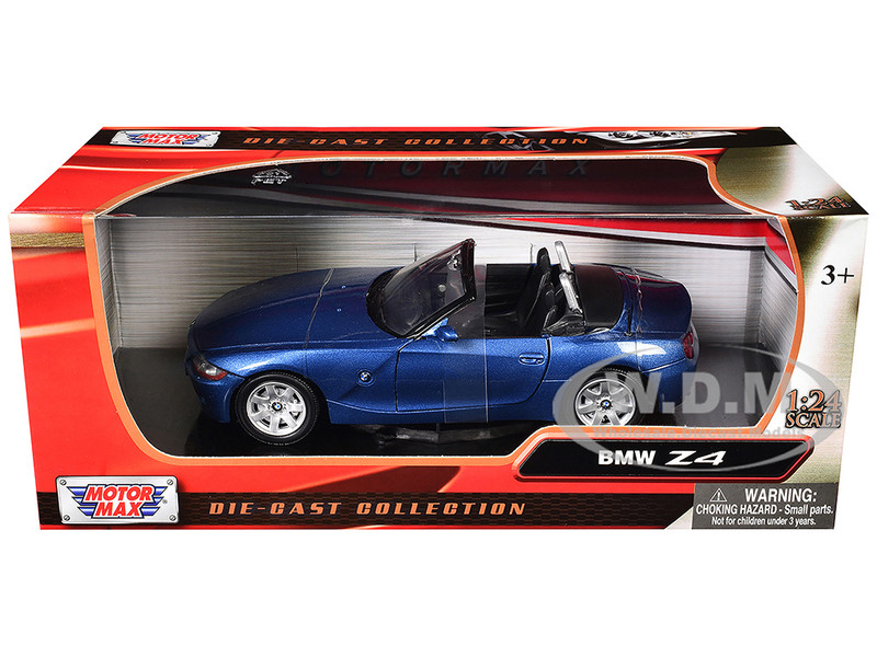 BMW Z4 Blue 1/24 Diecast Model Car Motormax 73269