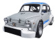 Fiat Abarth 1000 TCR Matt Grey with Blue Stripes 1/18 Diecast Model Car AutoArt 72642