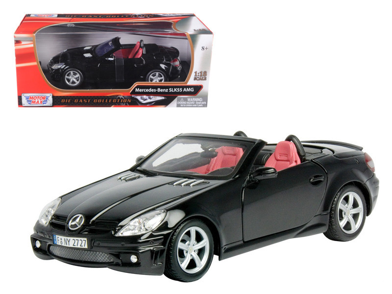 2005 Mercedes SLK55 AMG Black 1/18 Diecast Model Car Motormax 73162