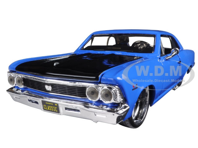 1966 Chevrolet Chevelle SS 396 Blue Classic Muscle 1/24 Diecast Model Car Maisto 31333