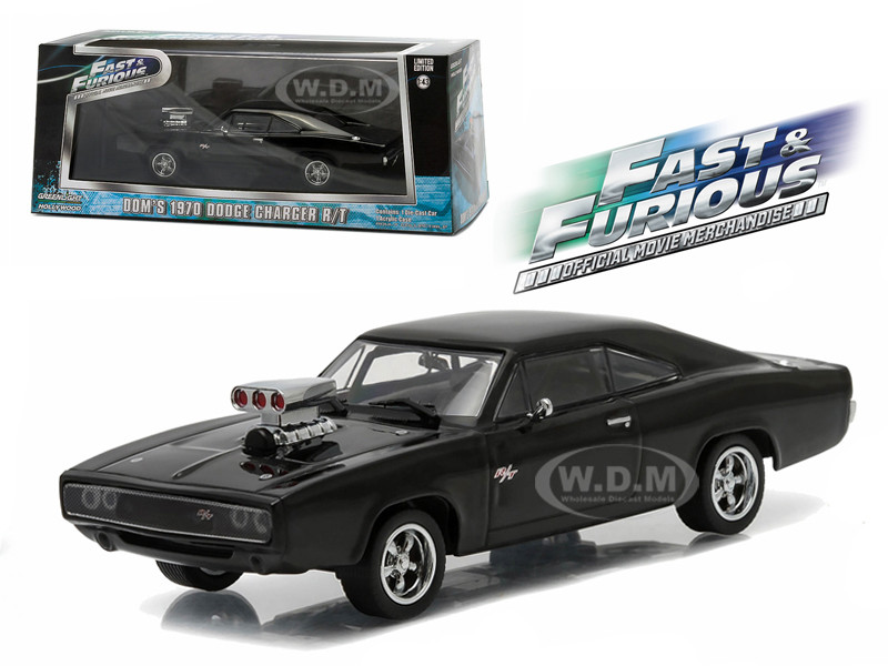 2001 THE FAST AND THE FURIOUS 1970 DODGE CHARGER BLACK 1:43 GREENLIGHT 86201