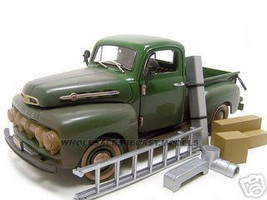1952 Ford Pickup Dirty Version Green With Accessories 1/24 Die Cast Car By Unique Replica