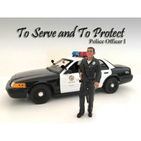 Police Officer I Figure For 1:24 Scale Models American Diorama 24031