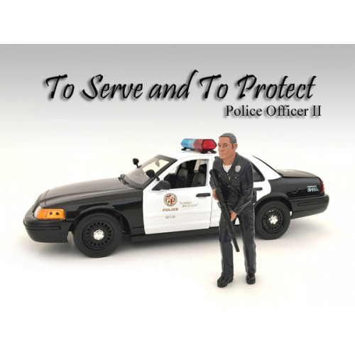 Police Officer II Figure For 1:24 Scale Models American Diorama 24032