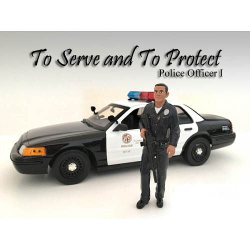 Police Officer I Figure For 1:18 Scale Models American Diorama 24011