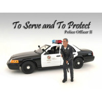 Police Officer II Figure For 1:18 Scale Models American Diorama 24012