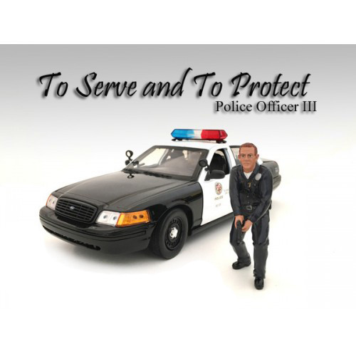 Police Officer III Figure For 1:18 Scale Models American Diorama 24013